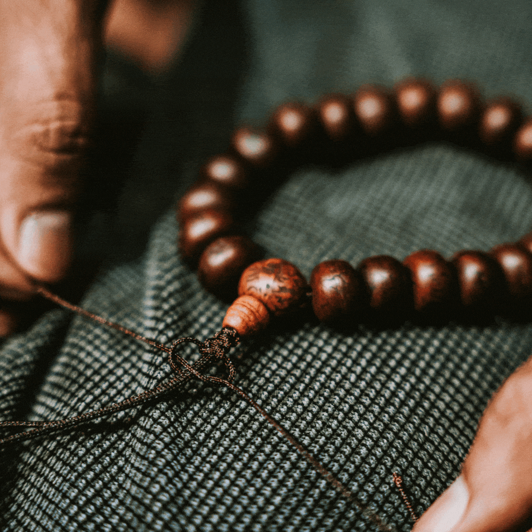 Dark Bodhi Seed Wrist Mala - Image 3