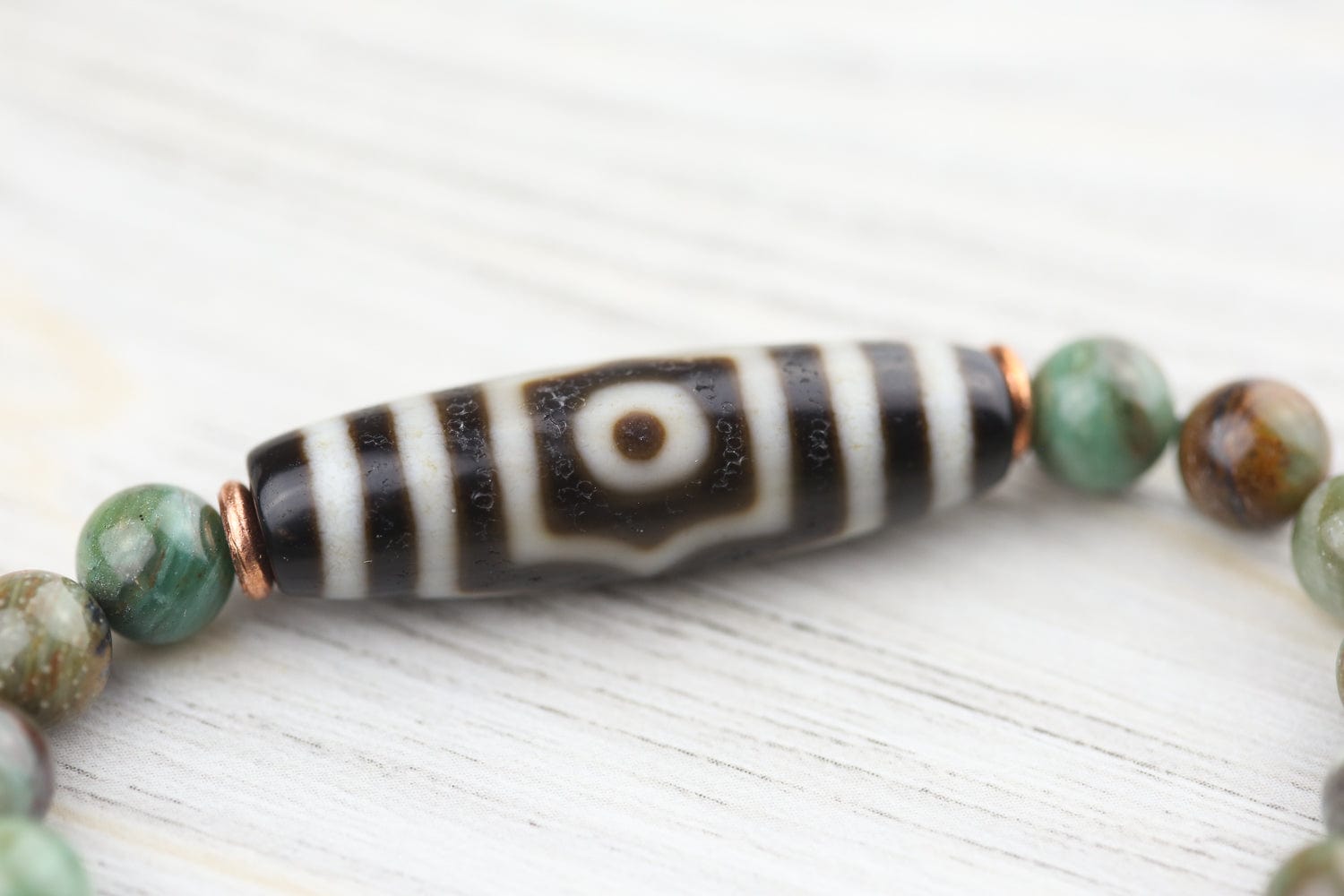 Double Dzi Yin and Yang Bracelet - Image 7