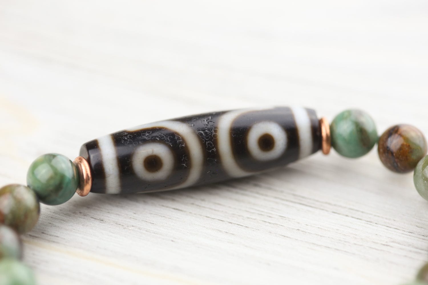 Double Dzi Yin and Yang Bracelet - Image 6