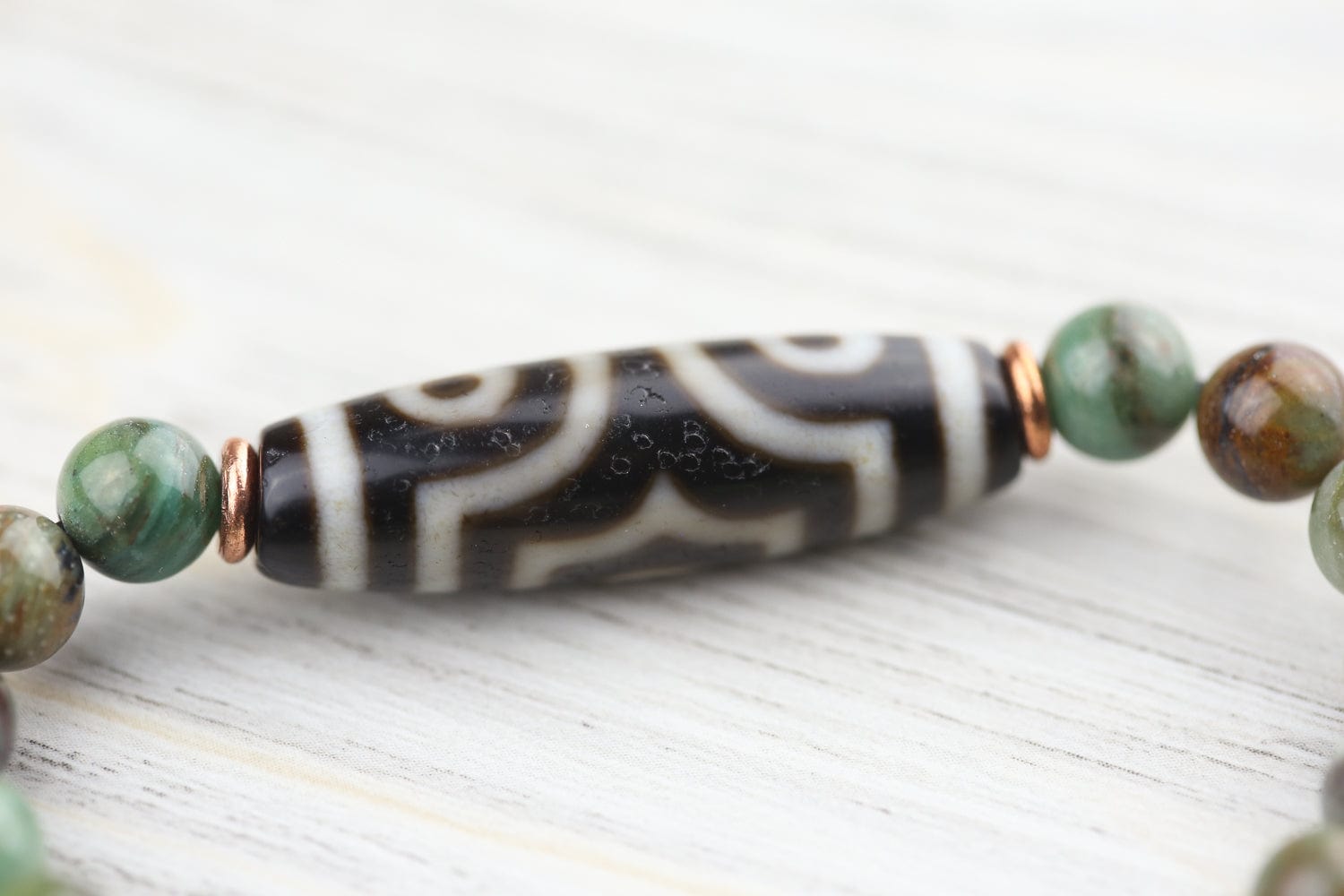 Double Dzi Yin and Yang Bracelet - Image 8