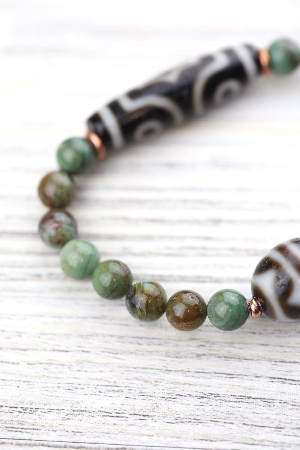 Double Dzi Yin and Yang Bracelet - Image 10