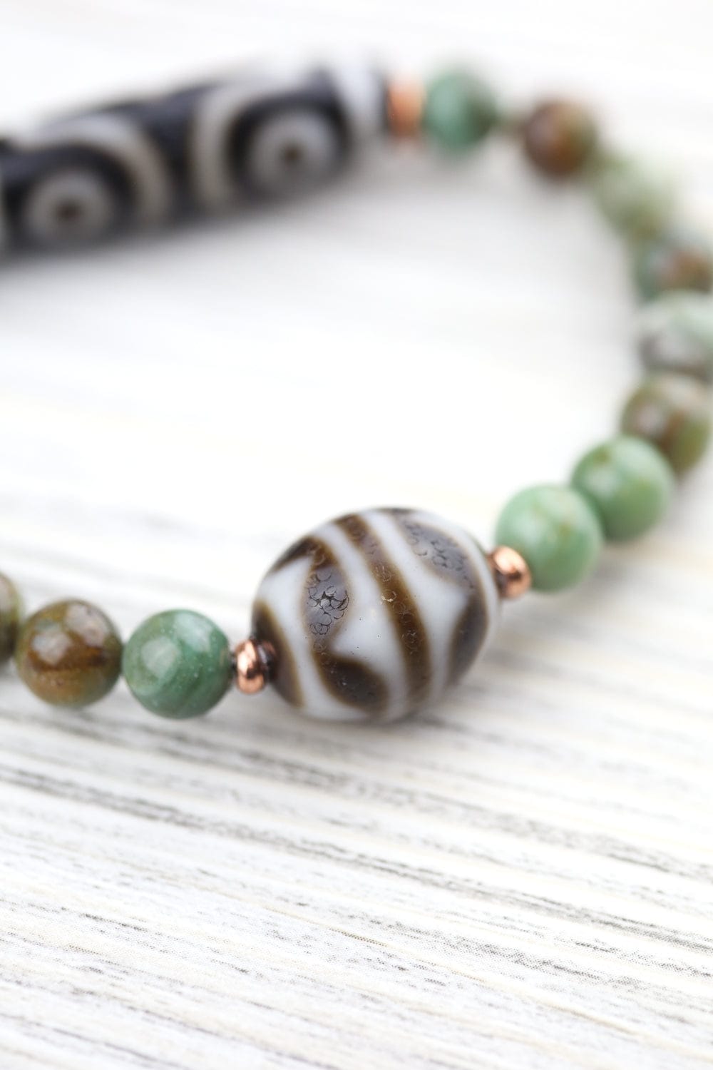 Double Dzi Yin and Yang Bracelet - Image 5