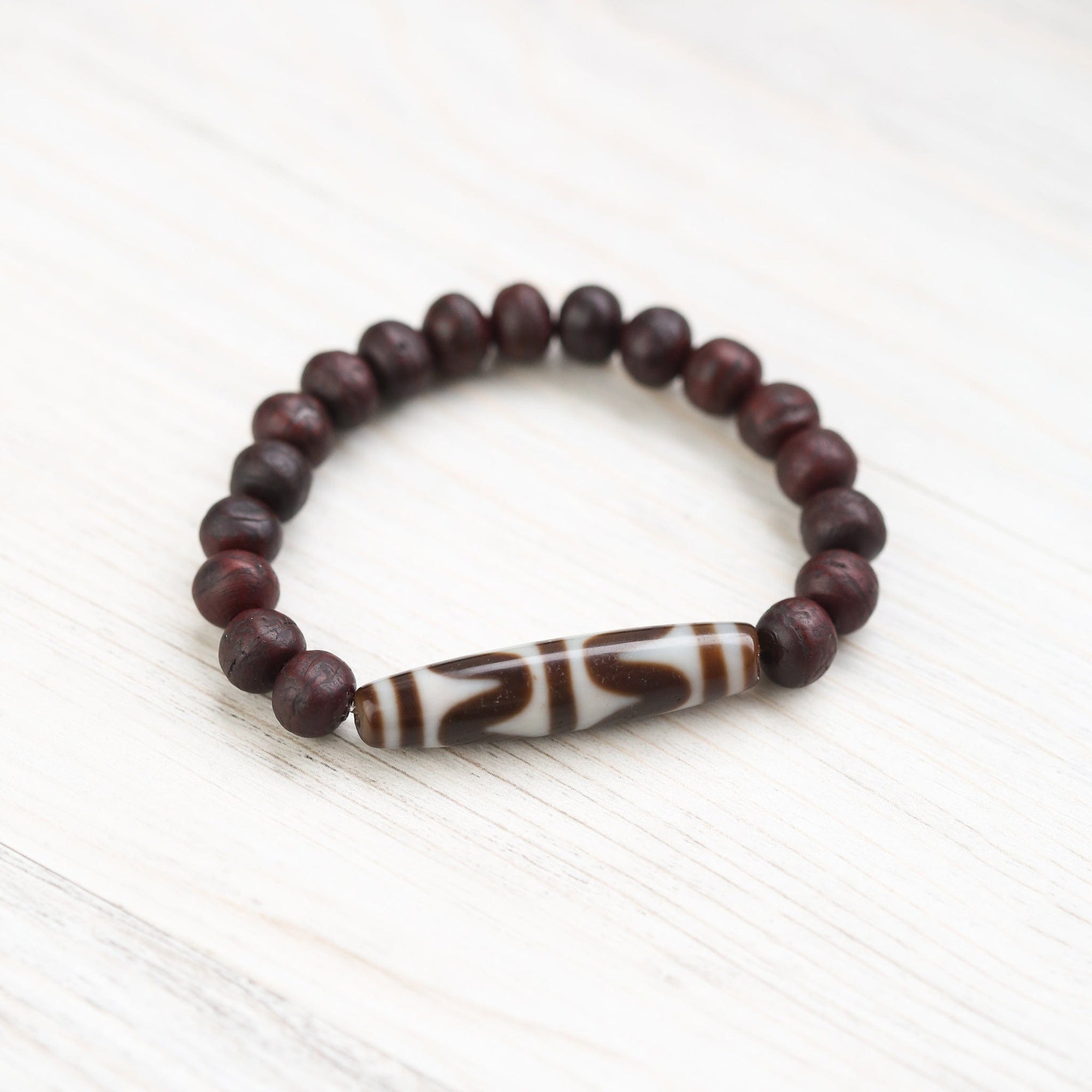Antique Bodhi Dzi Bracelet - Image 2