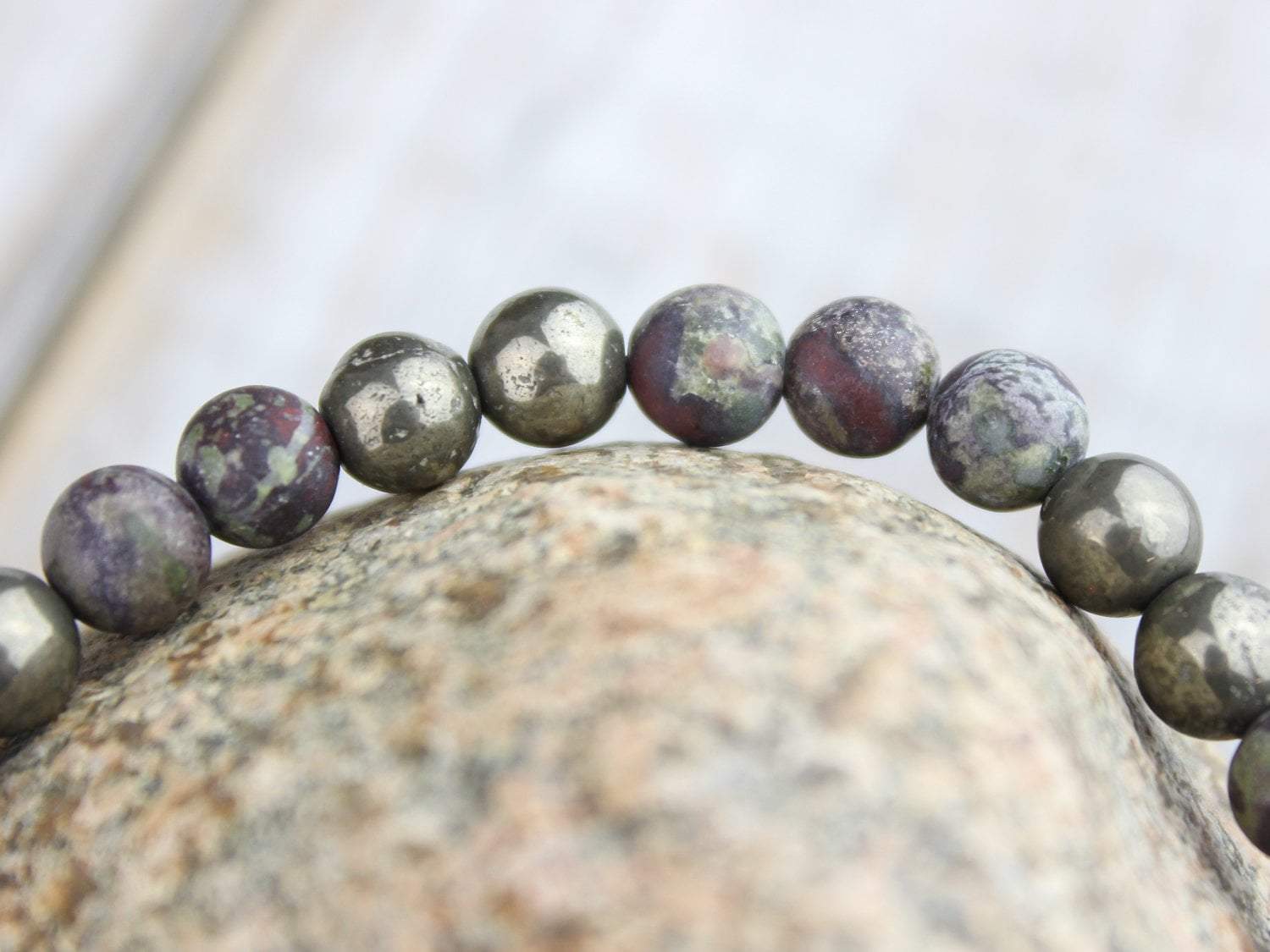 Dragon's Blood Root Chakra Wrist Mala - Image 8