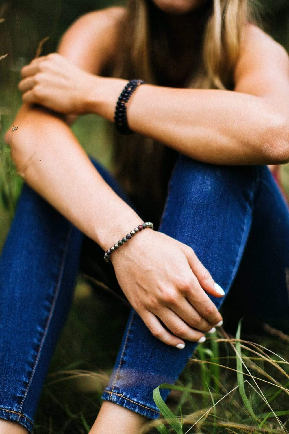 Dragon's Blood Root Chakra Wrist Mala - Image 5