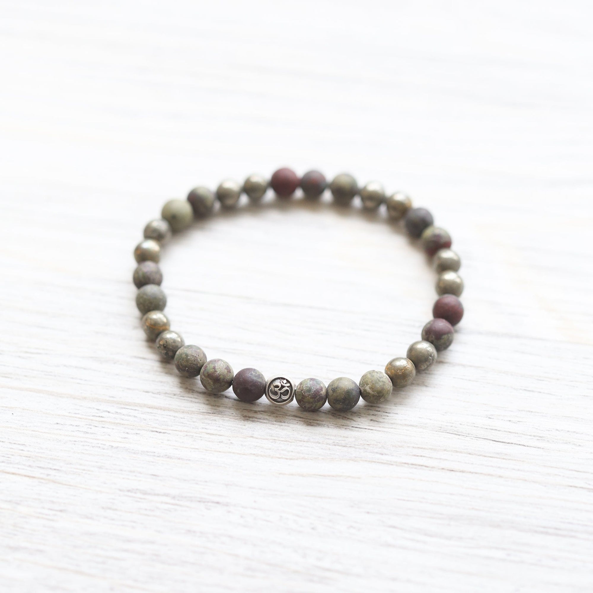 Dragon's Blood Root Chakra Wrist Mala - Image 2