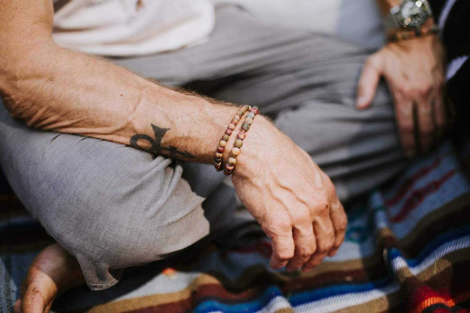 Earthy Riverstone Double Wrap Bracelet - Image 8