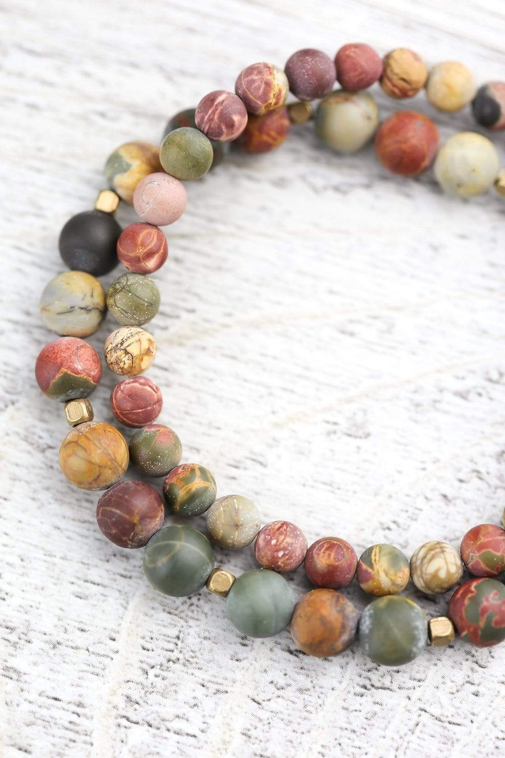 Earthy Riverstone Double Wrap Bracelet - Image 6