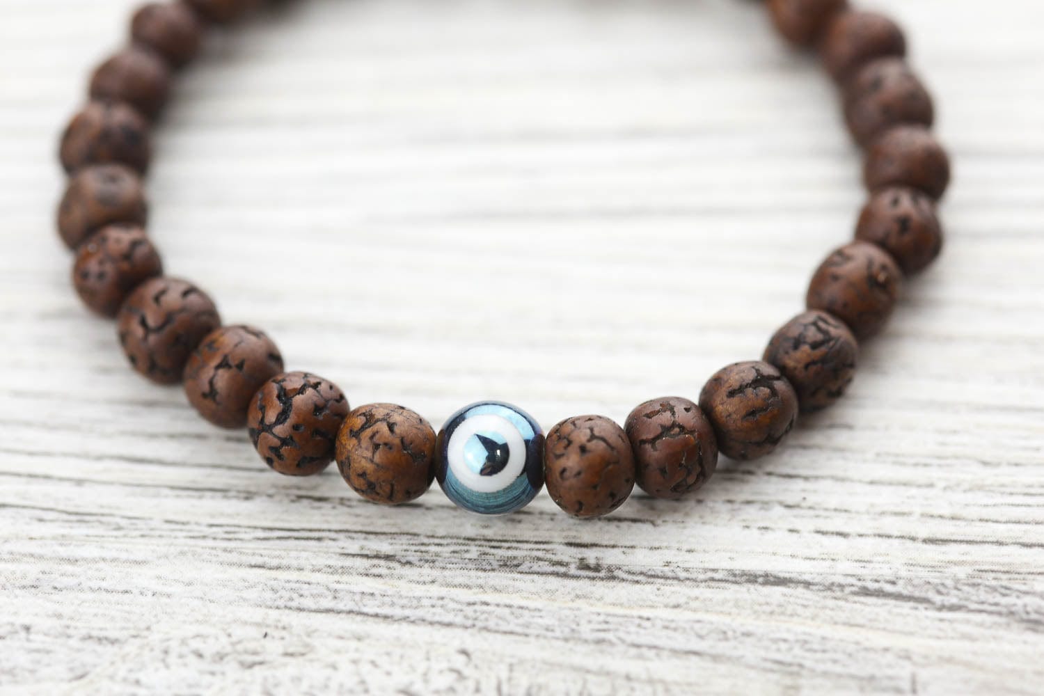 Evil Eye Rudraksha Protection Bracelet - Image 7