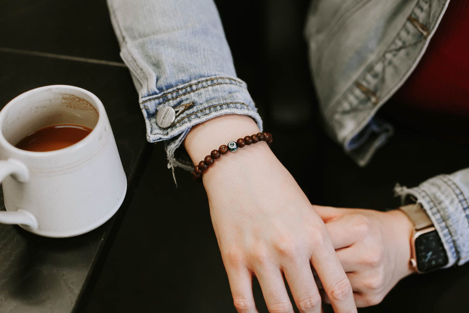 Evil Eye Rudraksha Protection Bracelet - Image 6