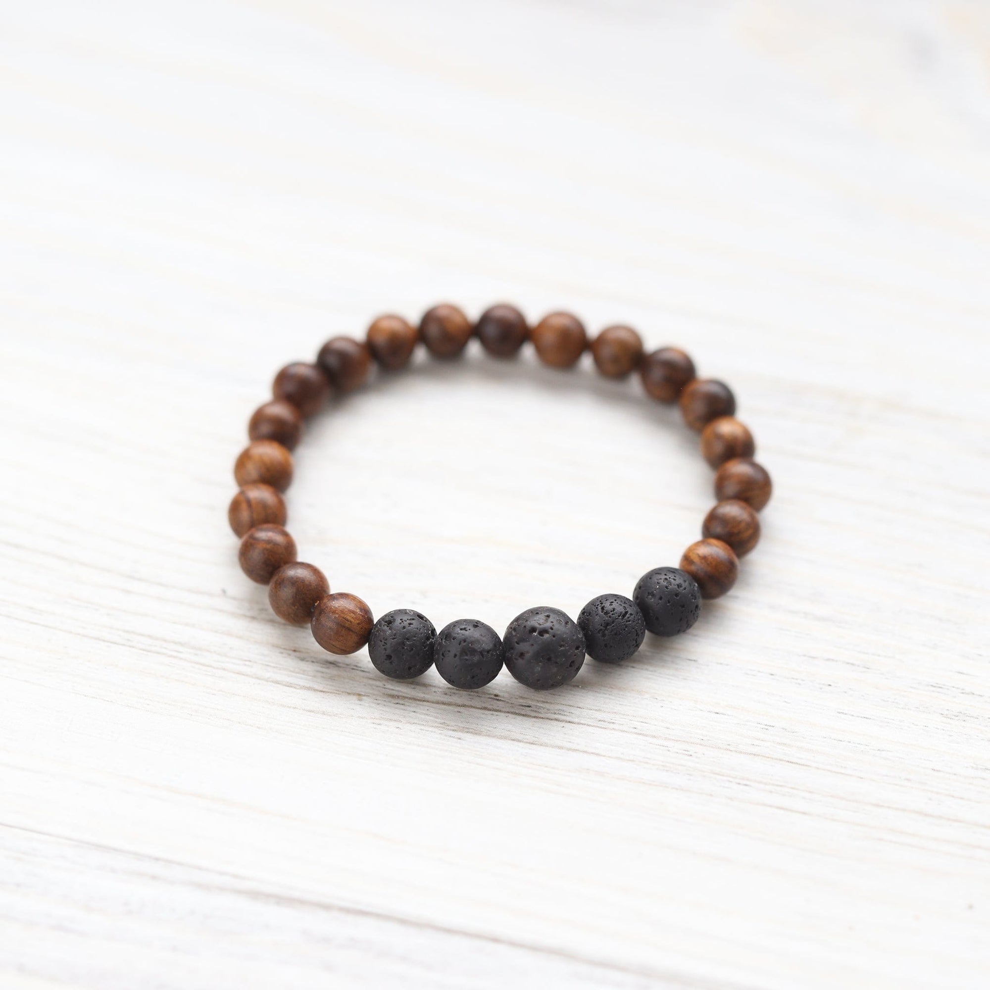 Healing Wood & Lava Rock Bracelet - Image 2