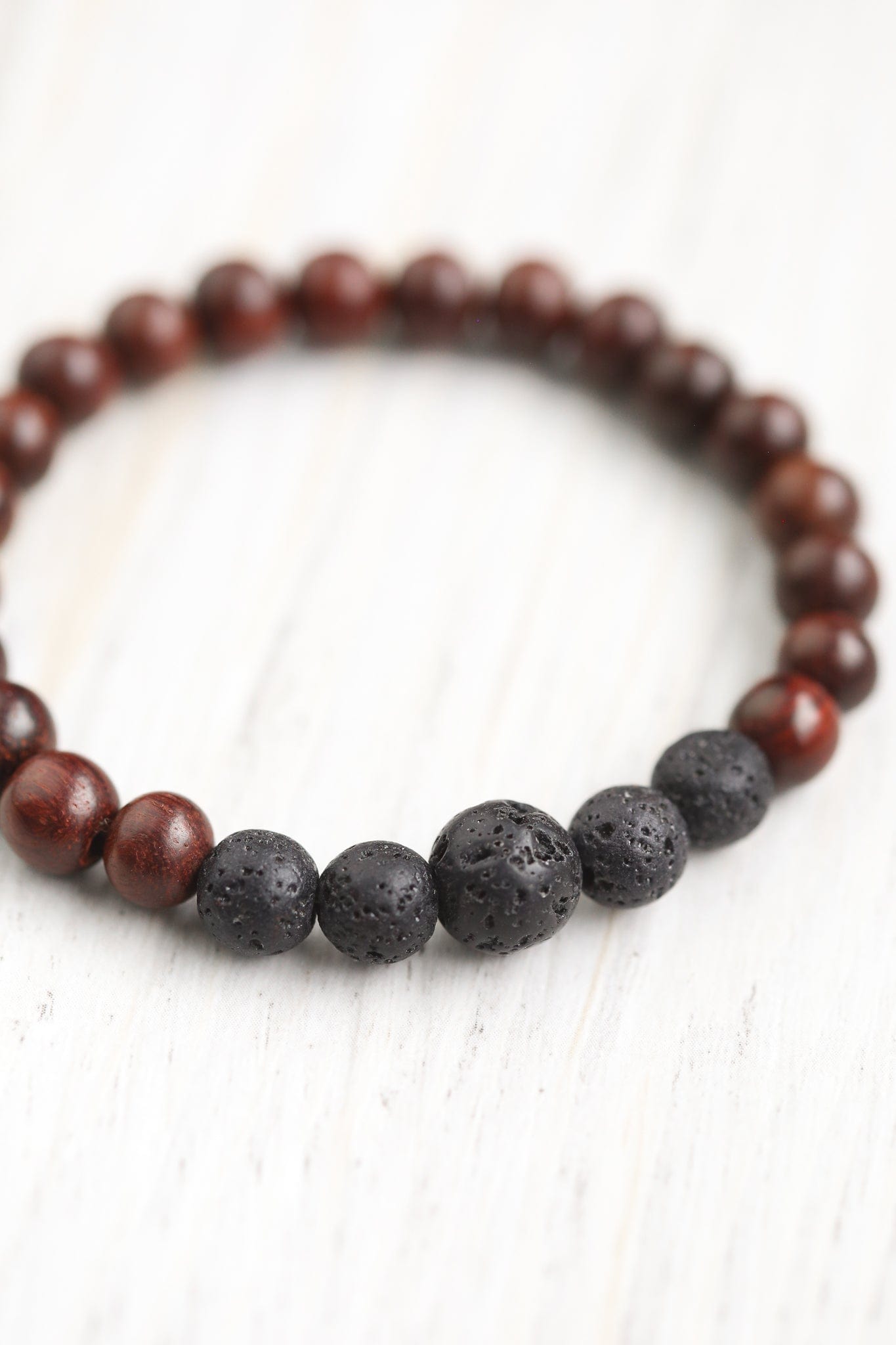 Healing Wood & Lava Rock Bracelet - Image 6