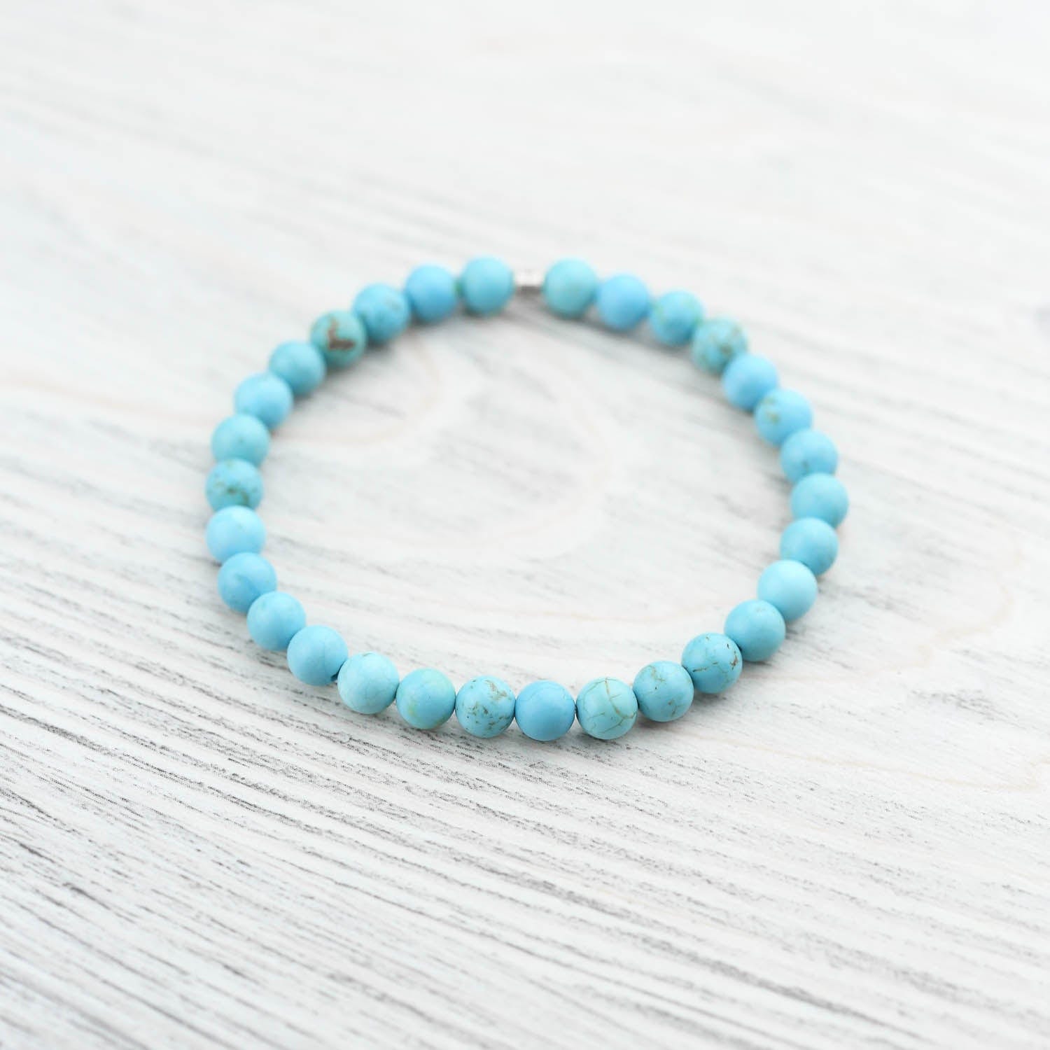 Healing True Turquoise Everyday™ Mala Bracelet - Image 2