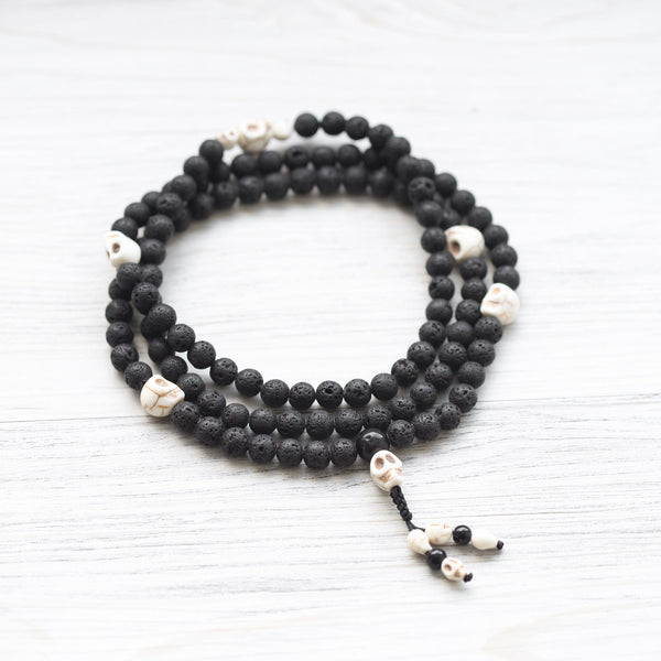 Lava & Skull Reflection Mala