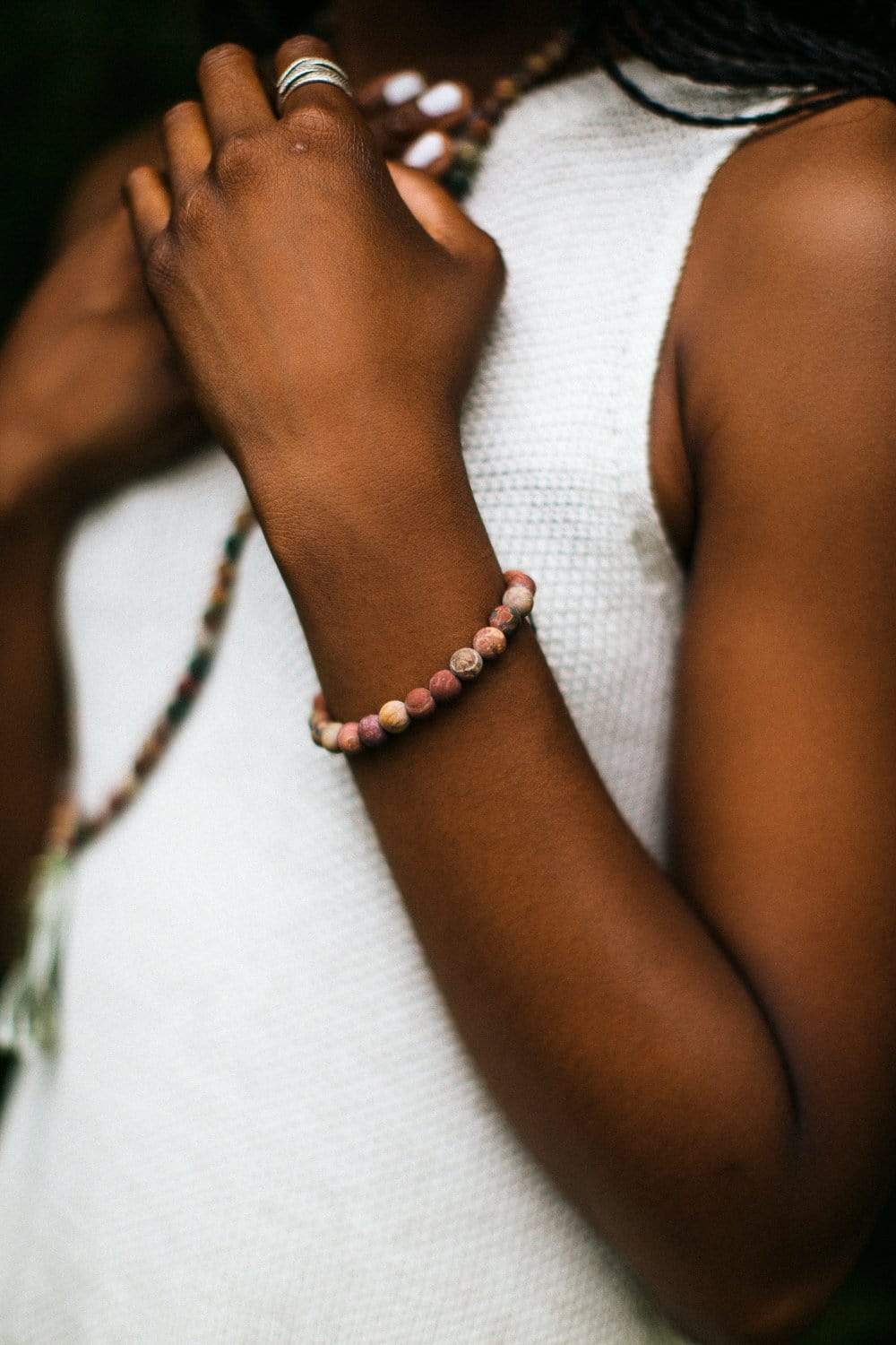 Matte Riverstone Wrist Mala - Image 11