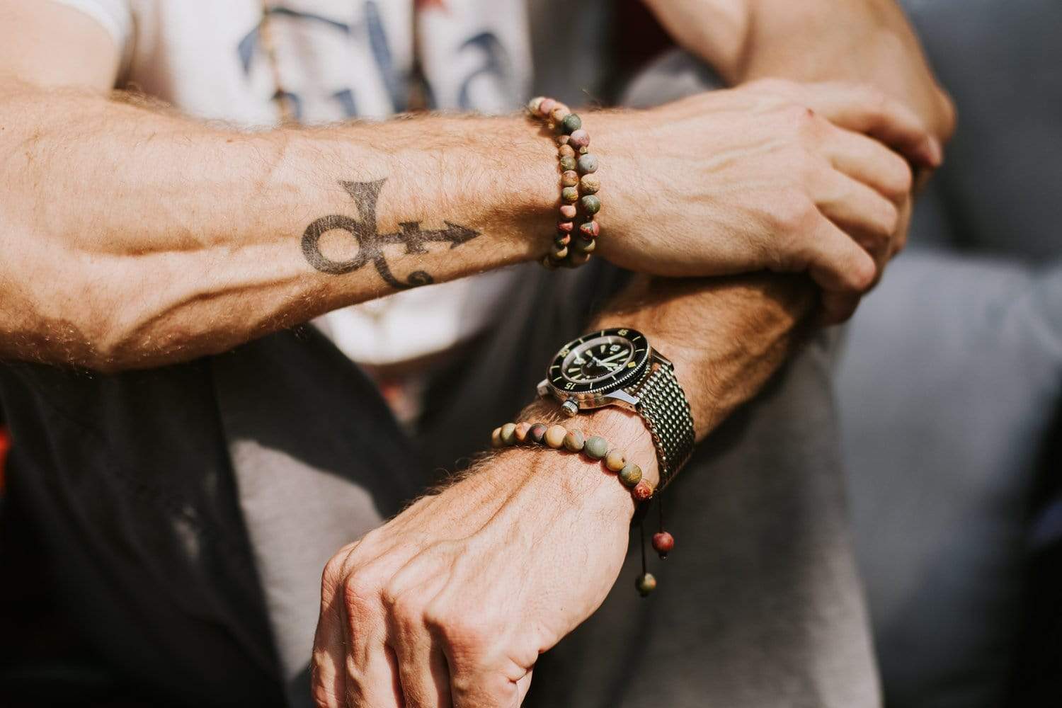 Matte Riverstone Wrist Mala - Image 8