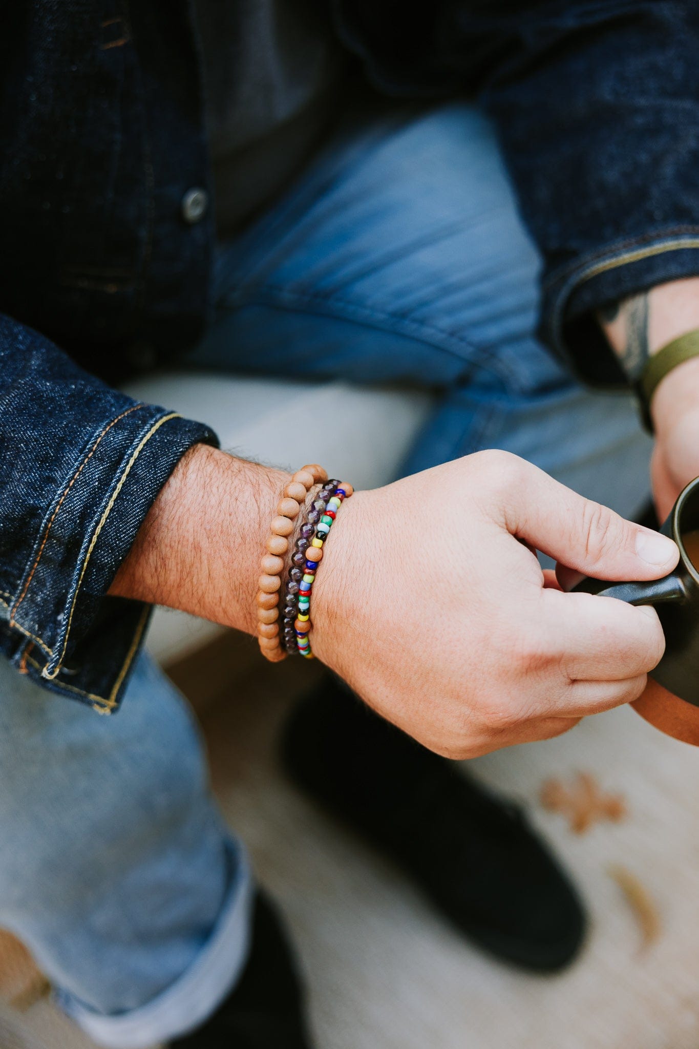 Mindful Minis™ Mala Bracelet - Multicolor Sandalwood - Image 5