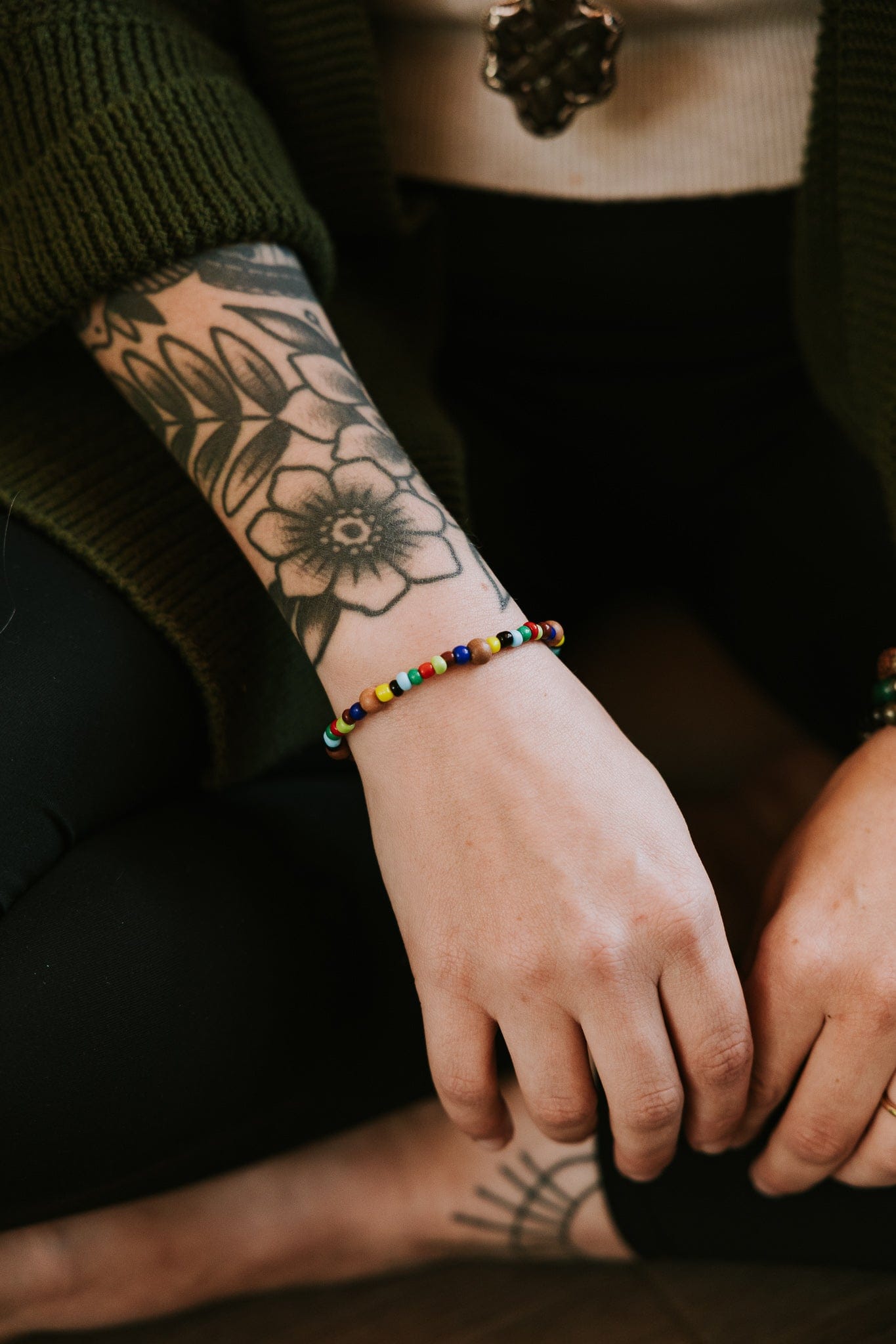 Mindful Minis™ Mala Bracelet - Multicolor Sandalwood - Image 4