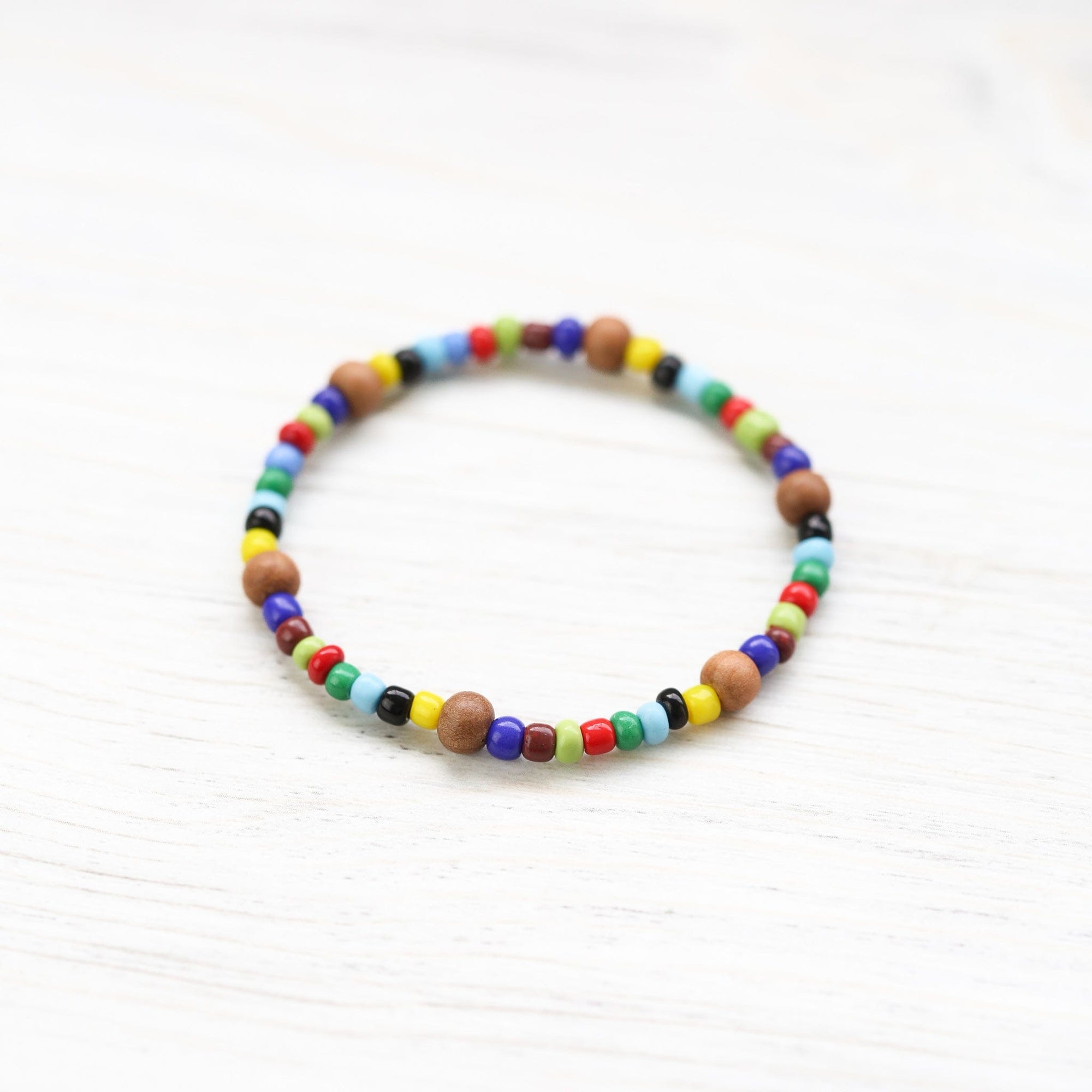 Mindful Minis™ Mala Bracelet - Multicolor Sandalwood - Image 2