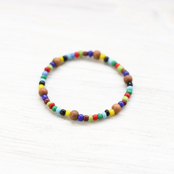 Mindful Minis™ Mala Bracelet - Multicolor Sandalwood