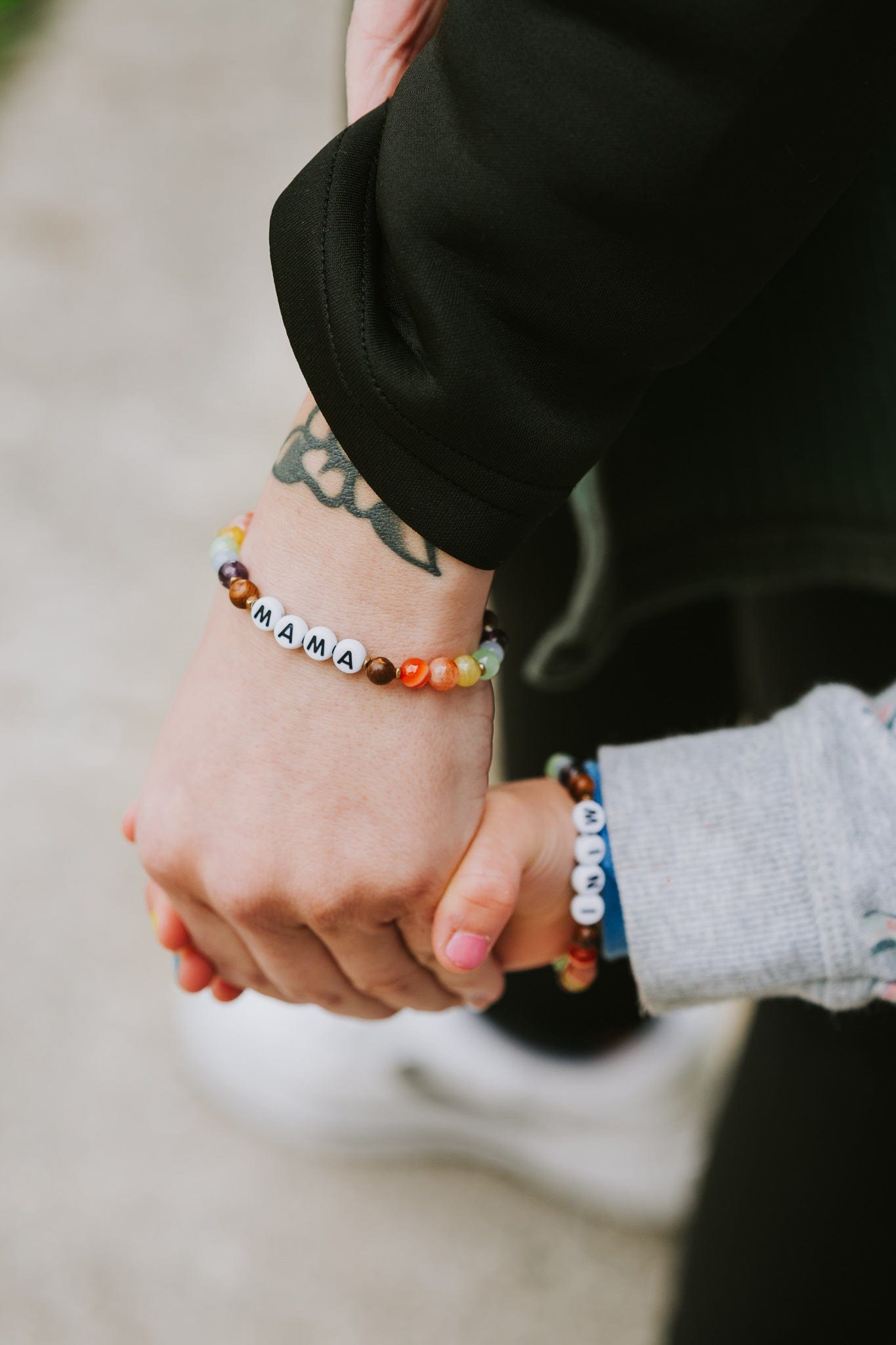 Mindful Minis™ Mala Bracelets - Rainbow Letter Set - Image 5