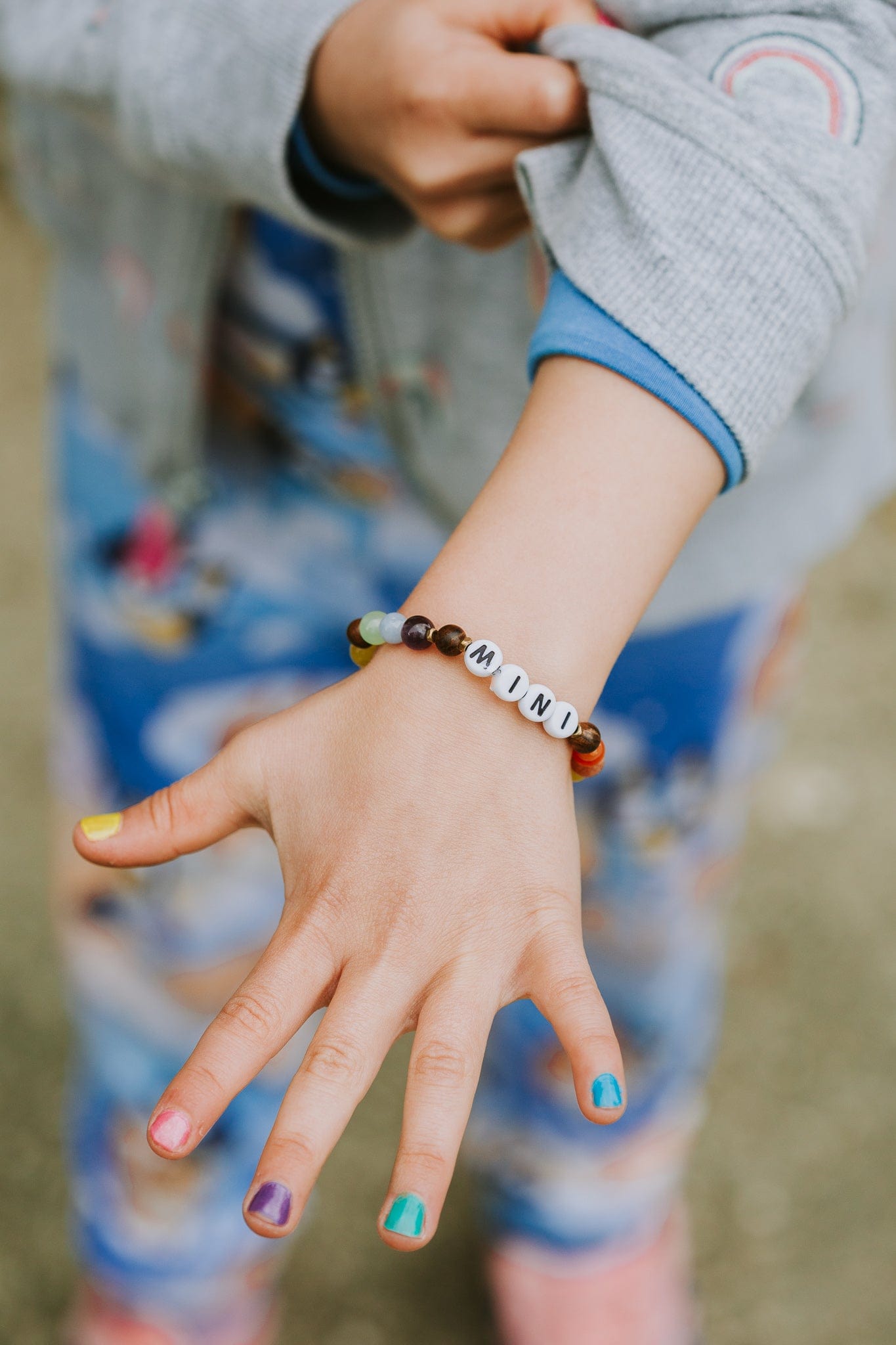 Mindful Minis™ Mala Bracelets - Rainbow Letter Set - Image 7