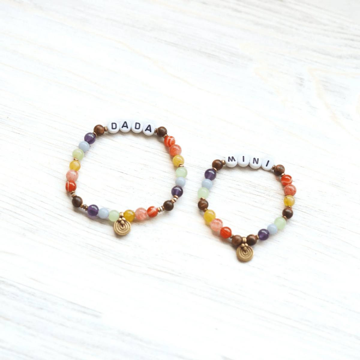 Mindful Minis™ Mala Bracelets - Rainbow Letter Set - Image 11