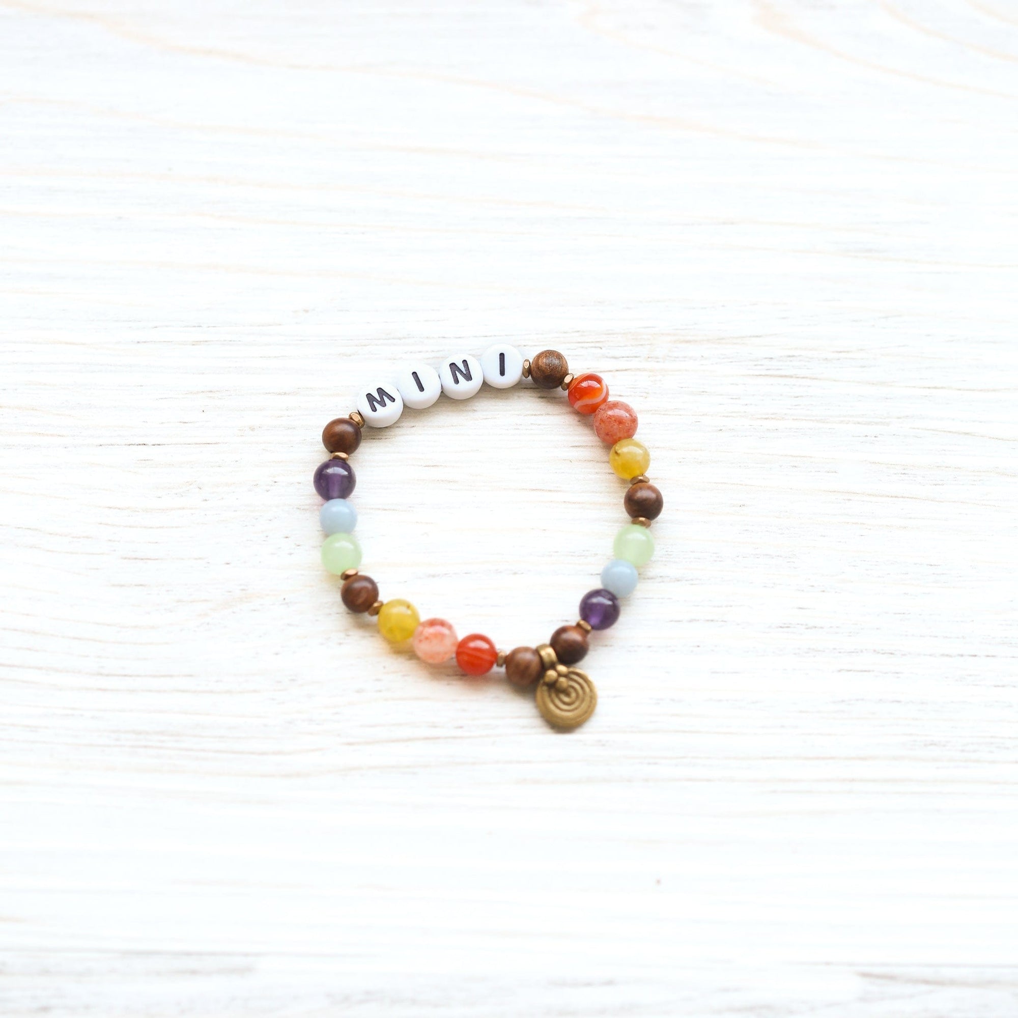 Mindful Minis™ Mala Bracelets - Rainbow Letter Set - Image 6