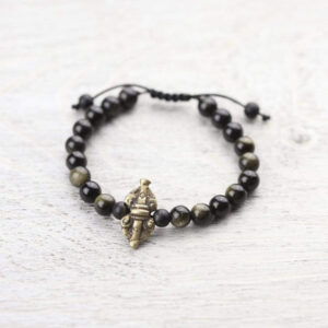 Negativity Blocking Obsidian Mala Bracelet