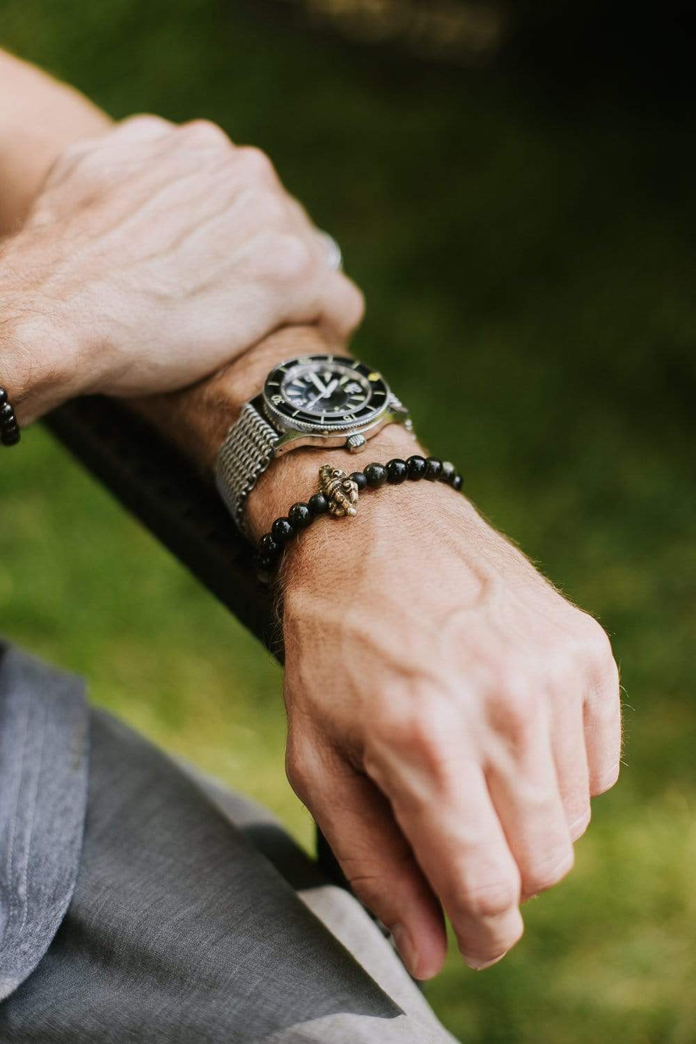 Negativity Blocking Obsidian Mala Bracelet - Image 12