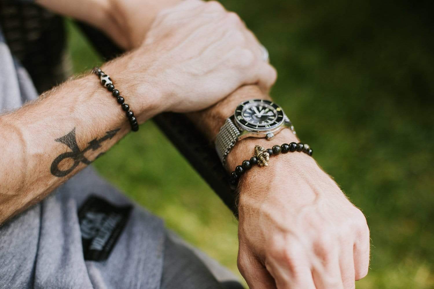 Negativity Blocking Obsidian Mala Bracelet - Image 4