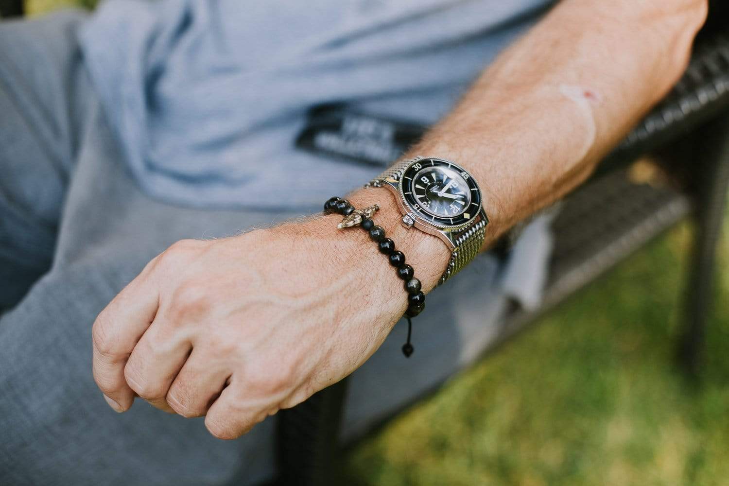 Negativity Blocking Obsidian Mala Bracelet - Image 8