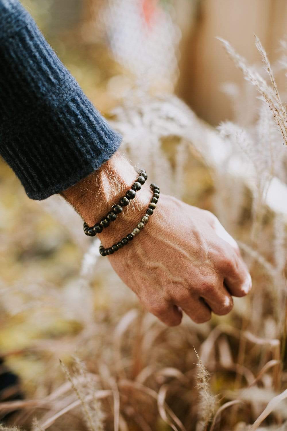 Obsidian & Pyrite Protection Bracelet - Image 7