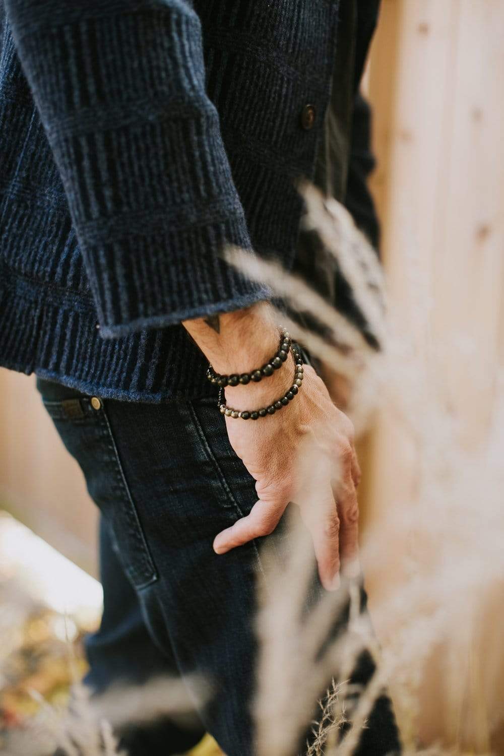 Obsidian & Pyrite Protection Bracelet - Image 5