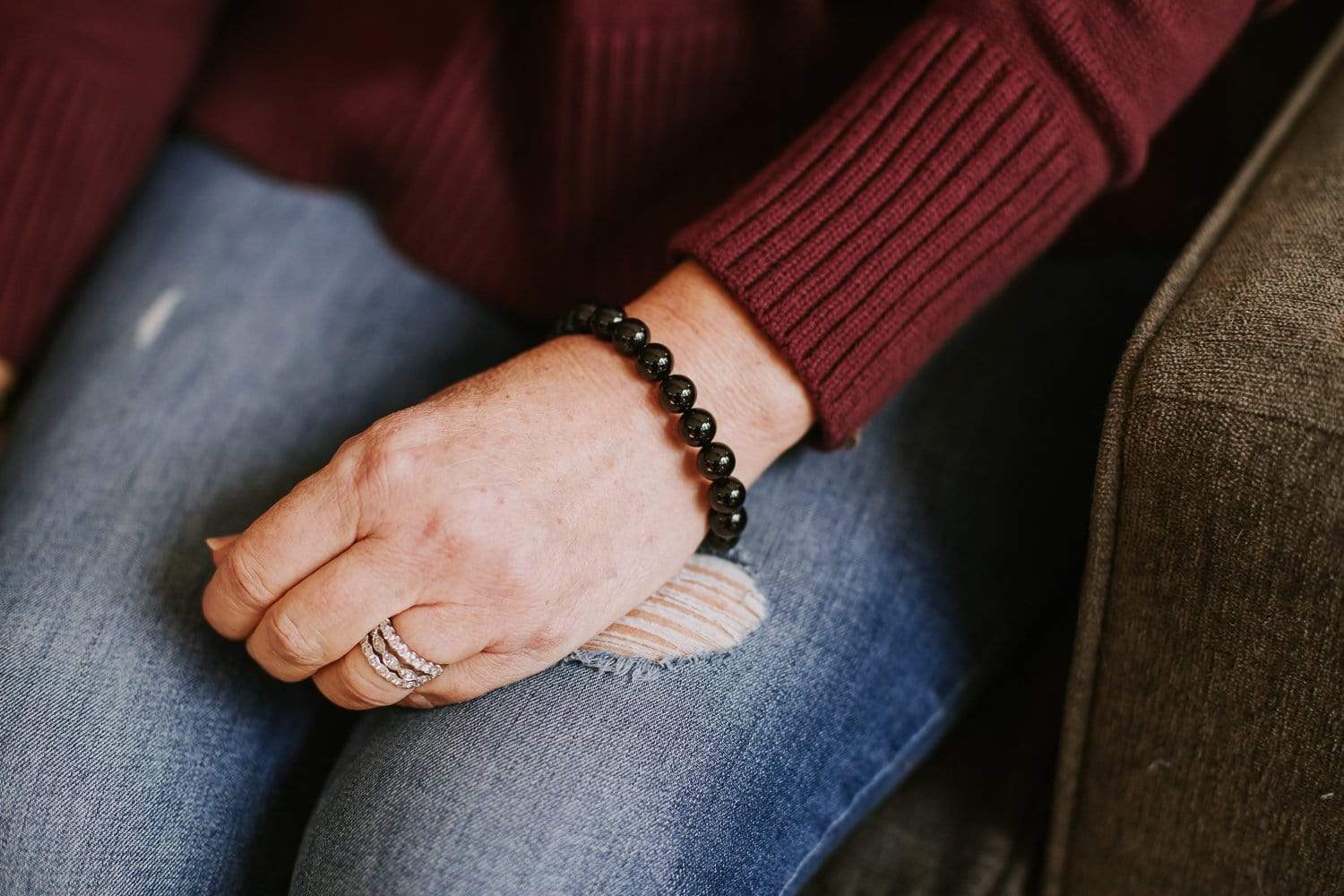 Onyx Confidence Wrist Mala - Image 3