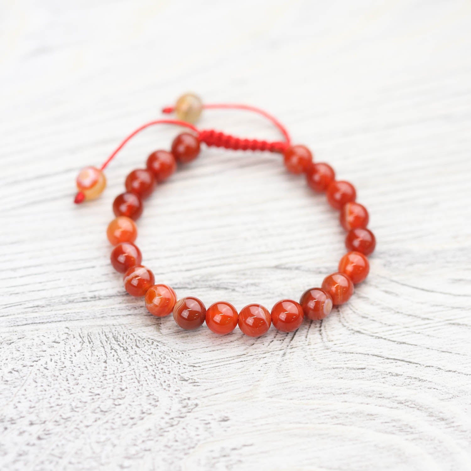 Sardonyx Fire Agate Wrist Mala - Image 2