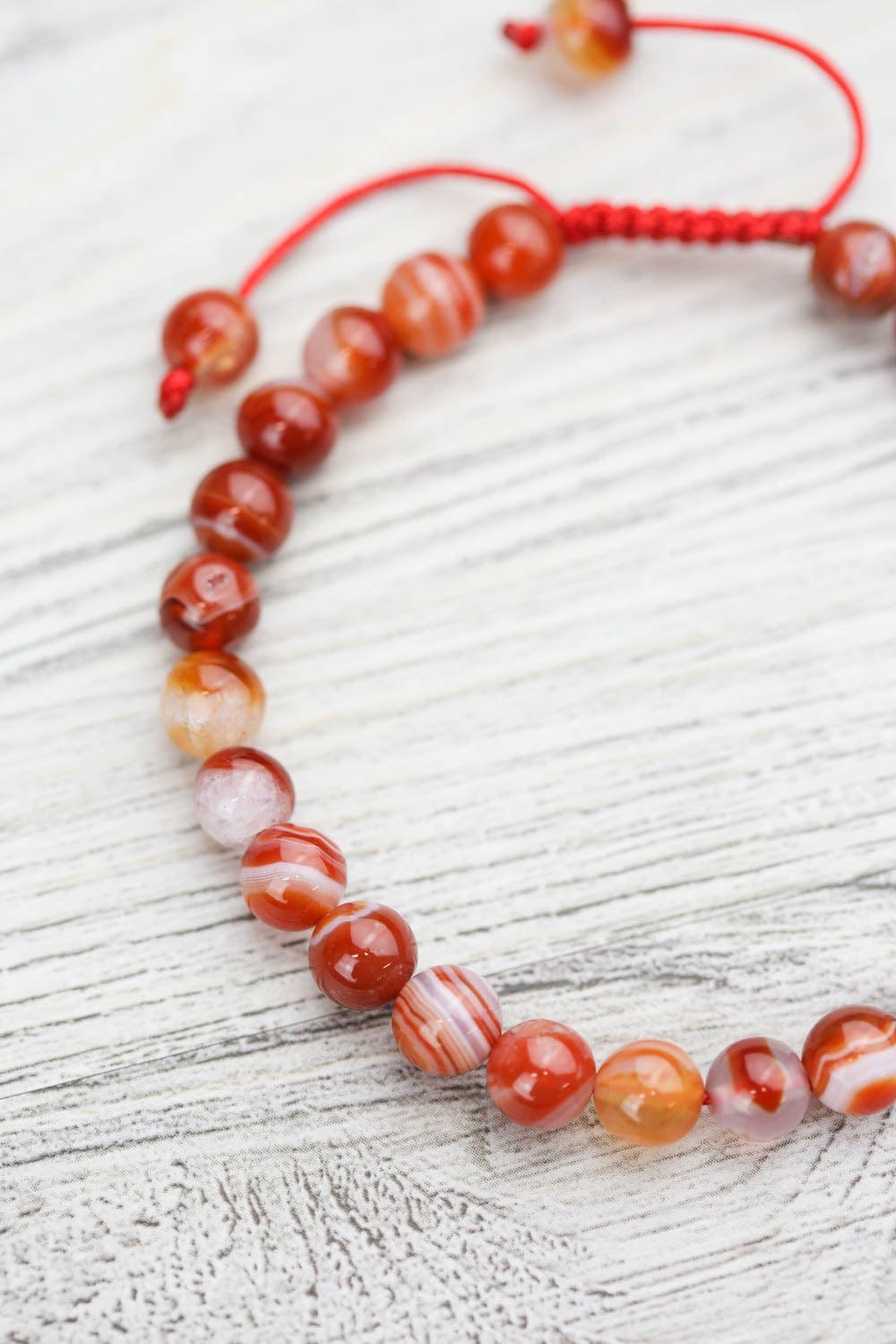 Sardonyx Fire Agate Wrist Mala - Image 8