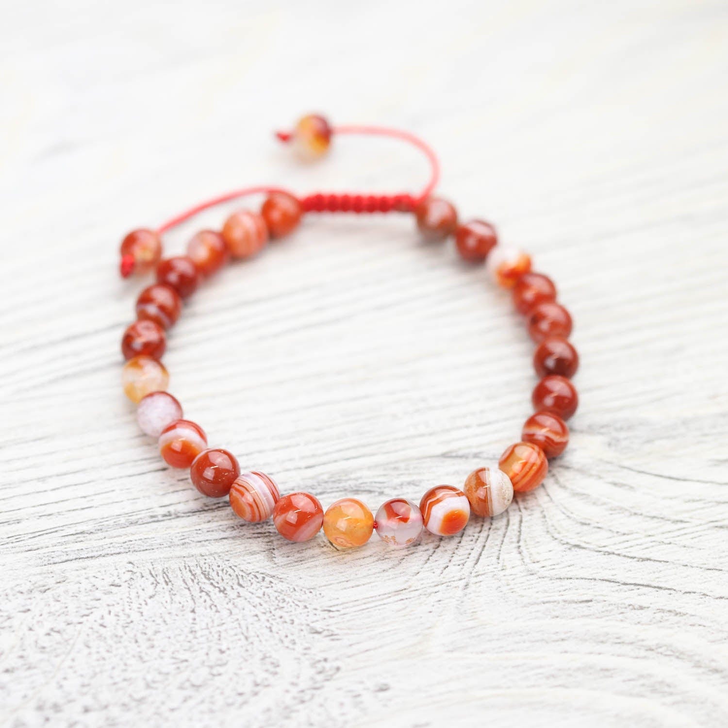 Sardonyx Fire Agate Wrist Mala - Image 10