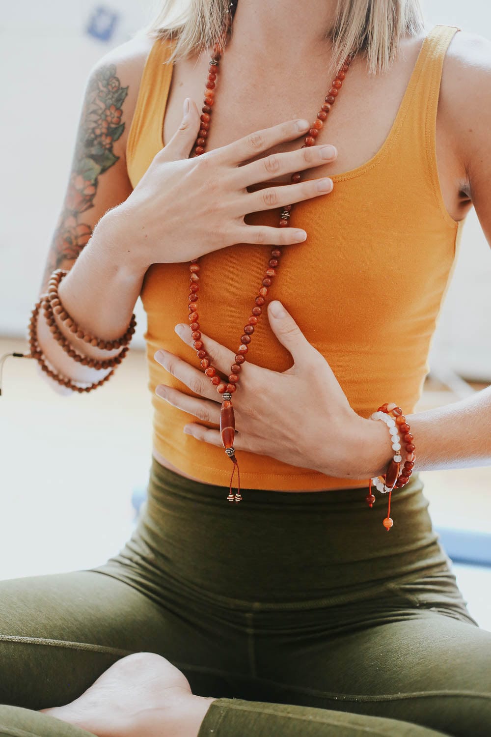 Sardonyx Fire Agate Wrist Mala - Image 12