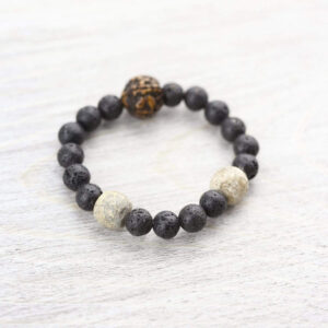 Resilient Spirit Lava & Mastodon Wrist Mala