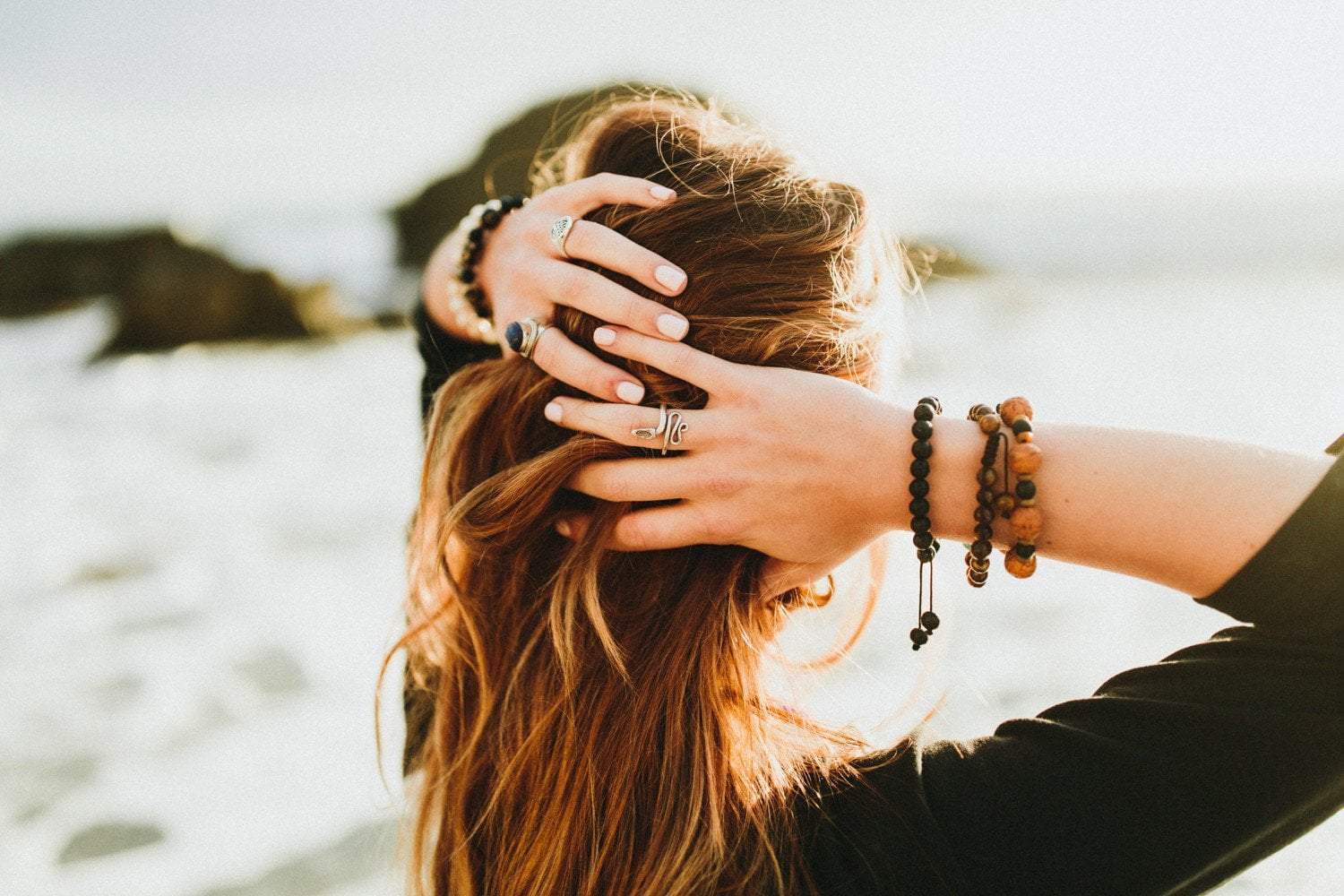 Stabilizing Lava Rock Wrist Mala - Image 4