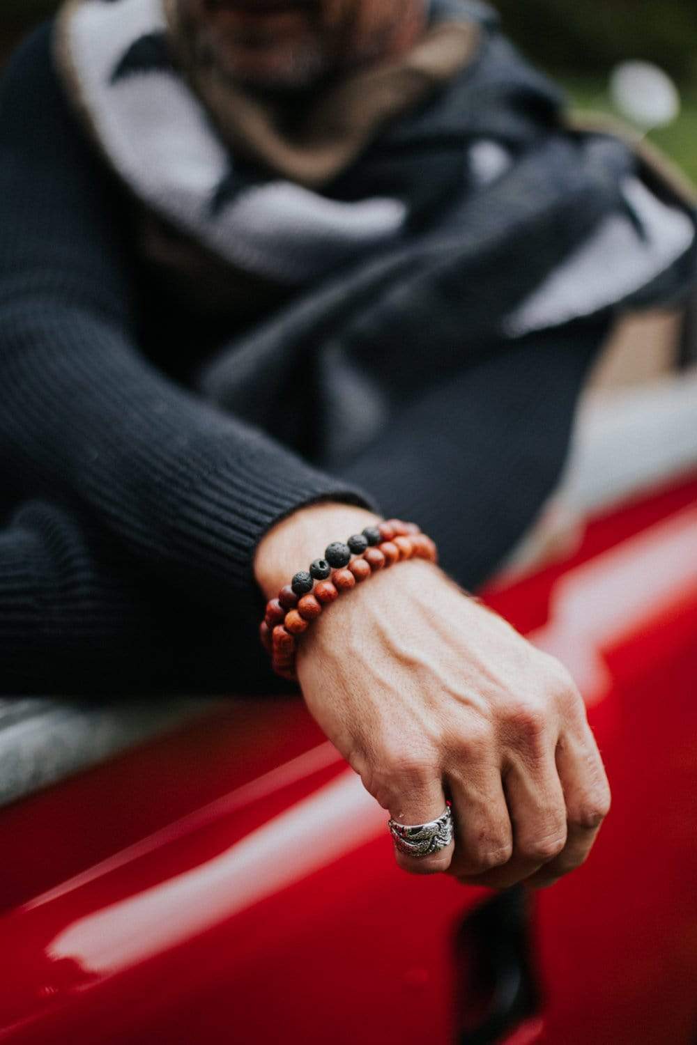Healing Wood & Lava Rock Bracelet - Image 4