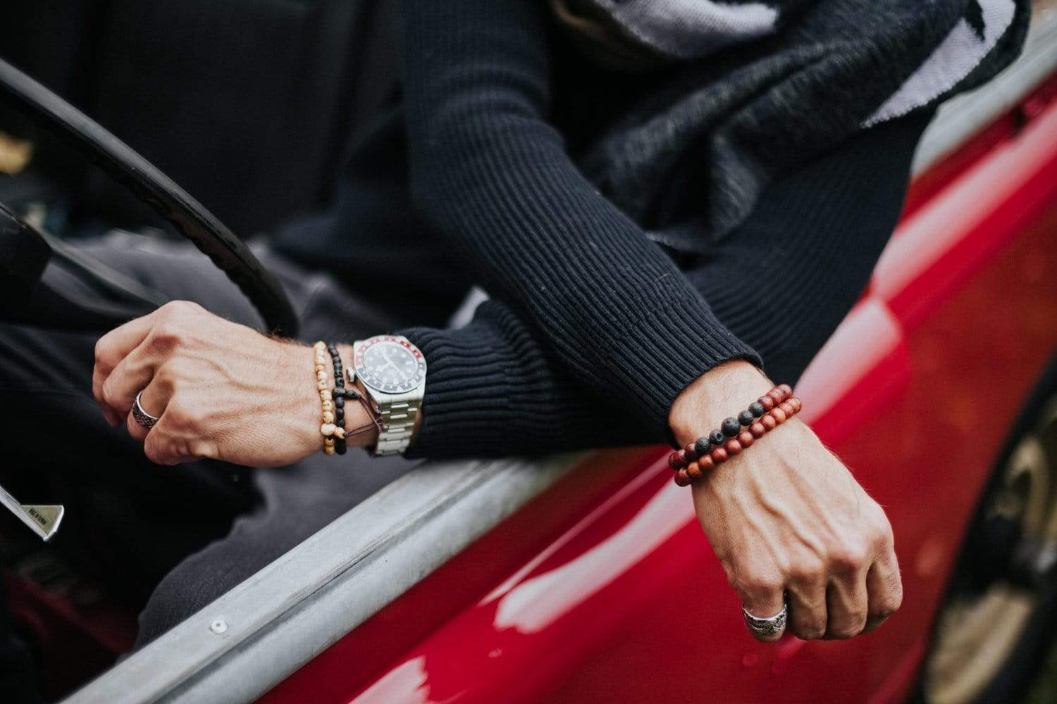 Healing Wood & Lava Rock Bracelet - Image 9