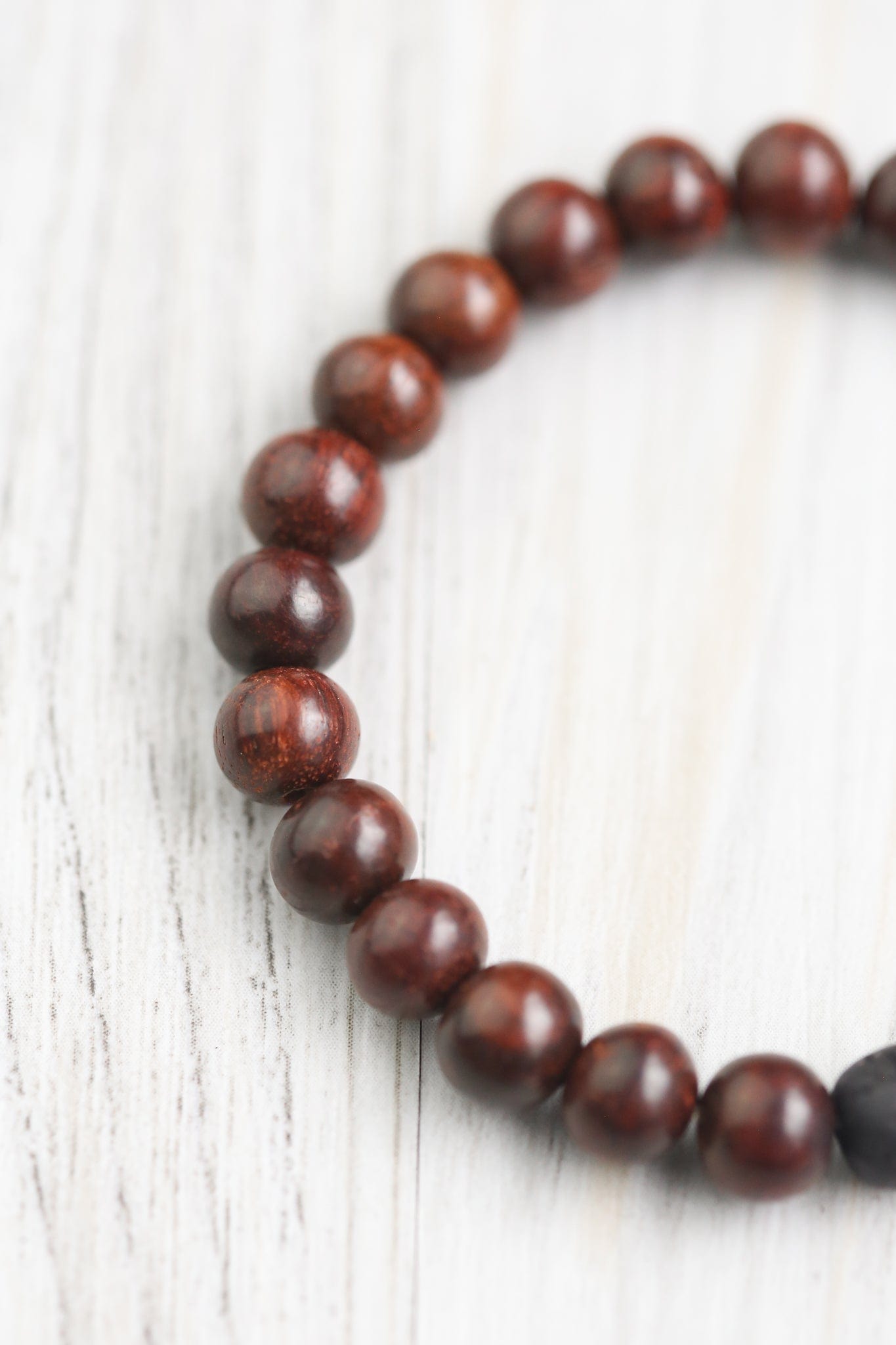 Thai Rosewood & Rudraksha Wrist Mala - Image 6