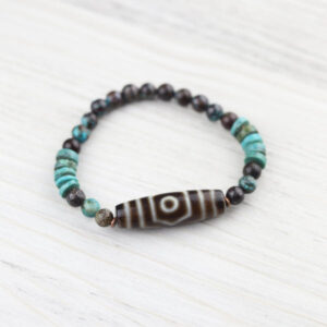 Three Stars of Luck Dzi Bracelet