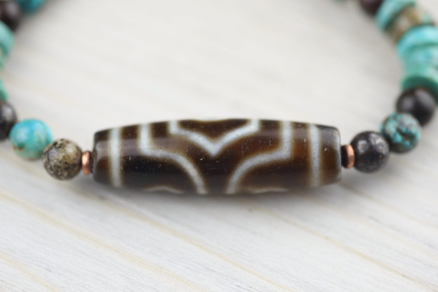 Three Stars of Luck Dzi Bracelet - Image 5