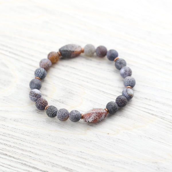Tibetan Dragon Vein Agate Bracelet