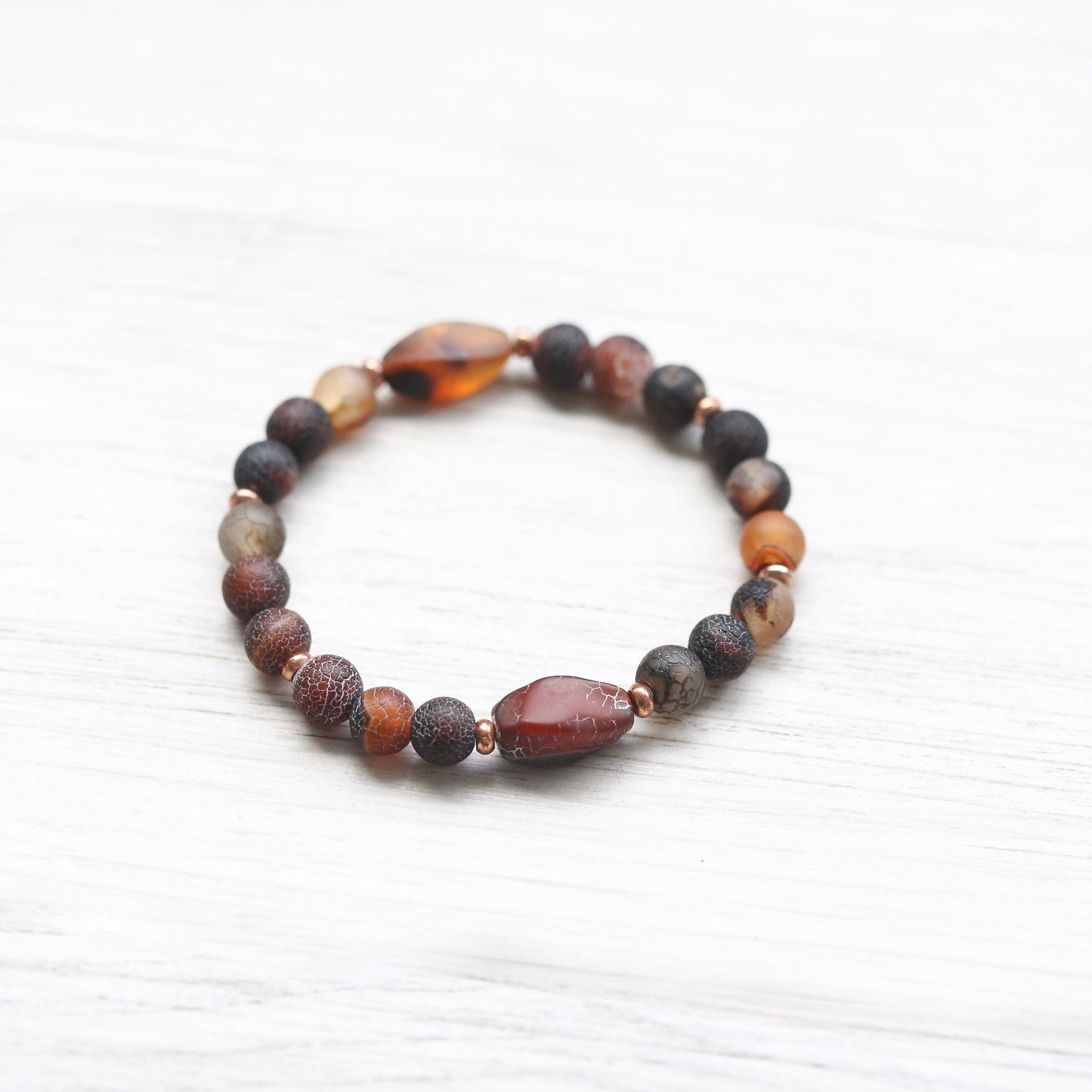 Tibetan Dragon Vein Agate Bracelet - Image 5